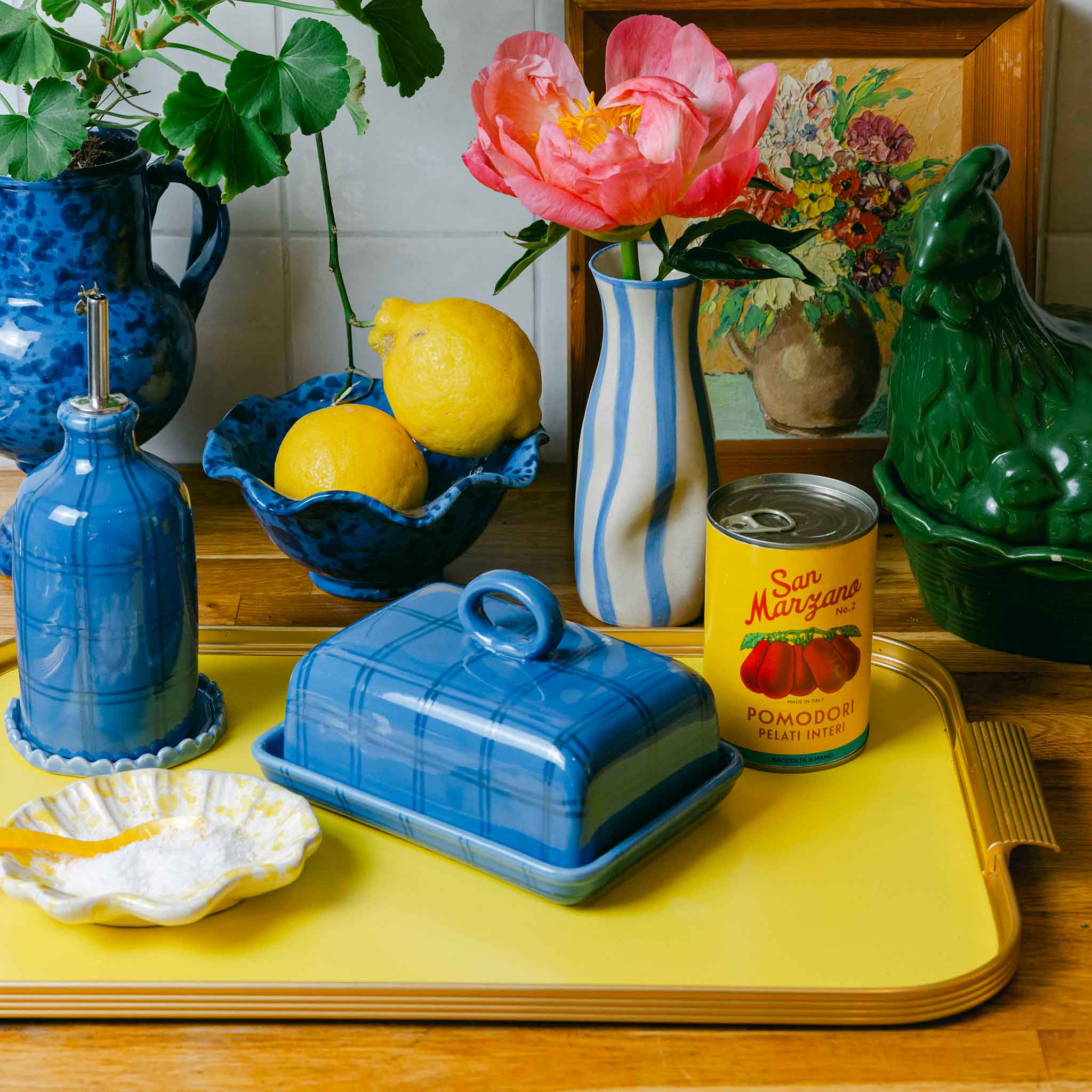 Gingham Butter Dish - Image 4