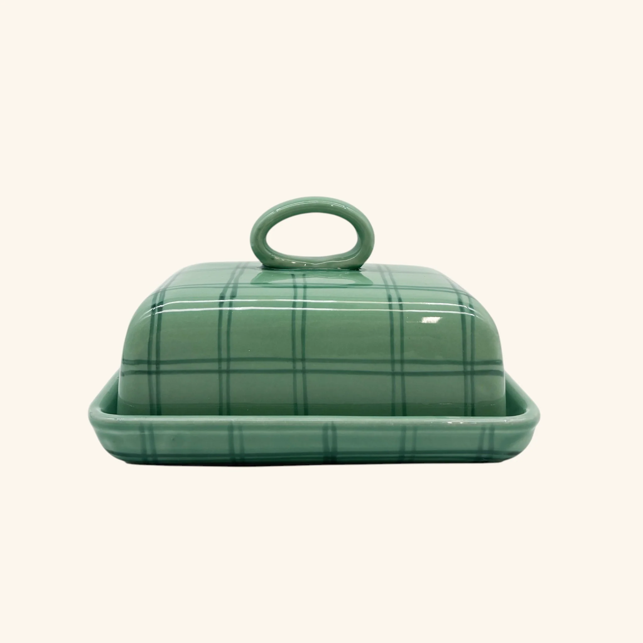 Gingham Butter Dish - Image 5