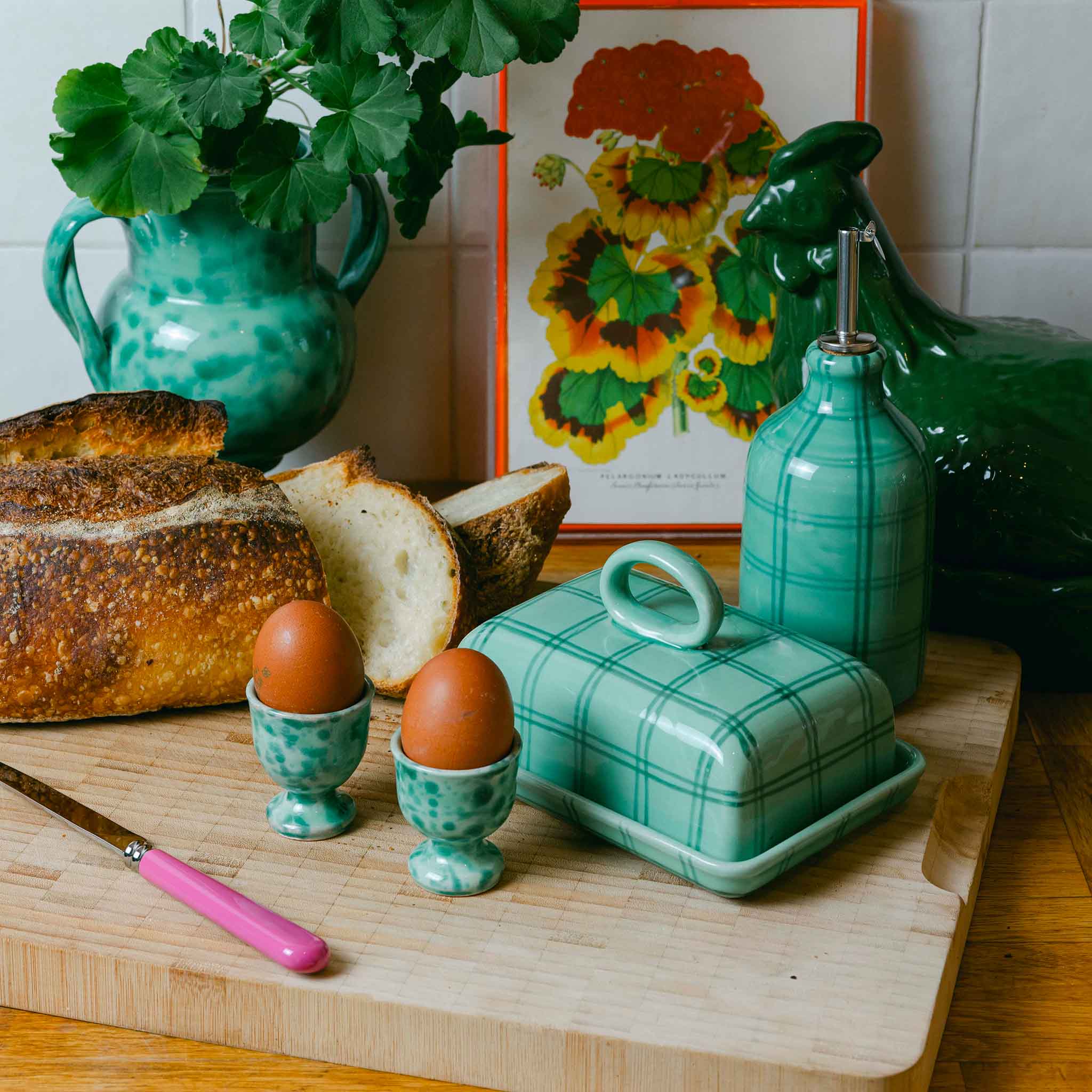 Gingham Butter Dish - Image 6