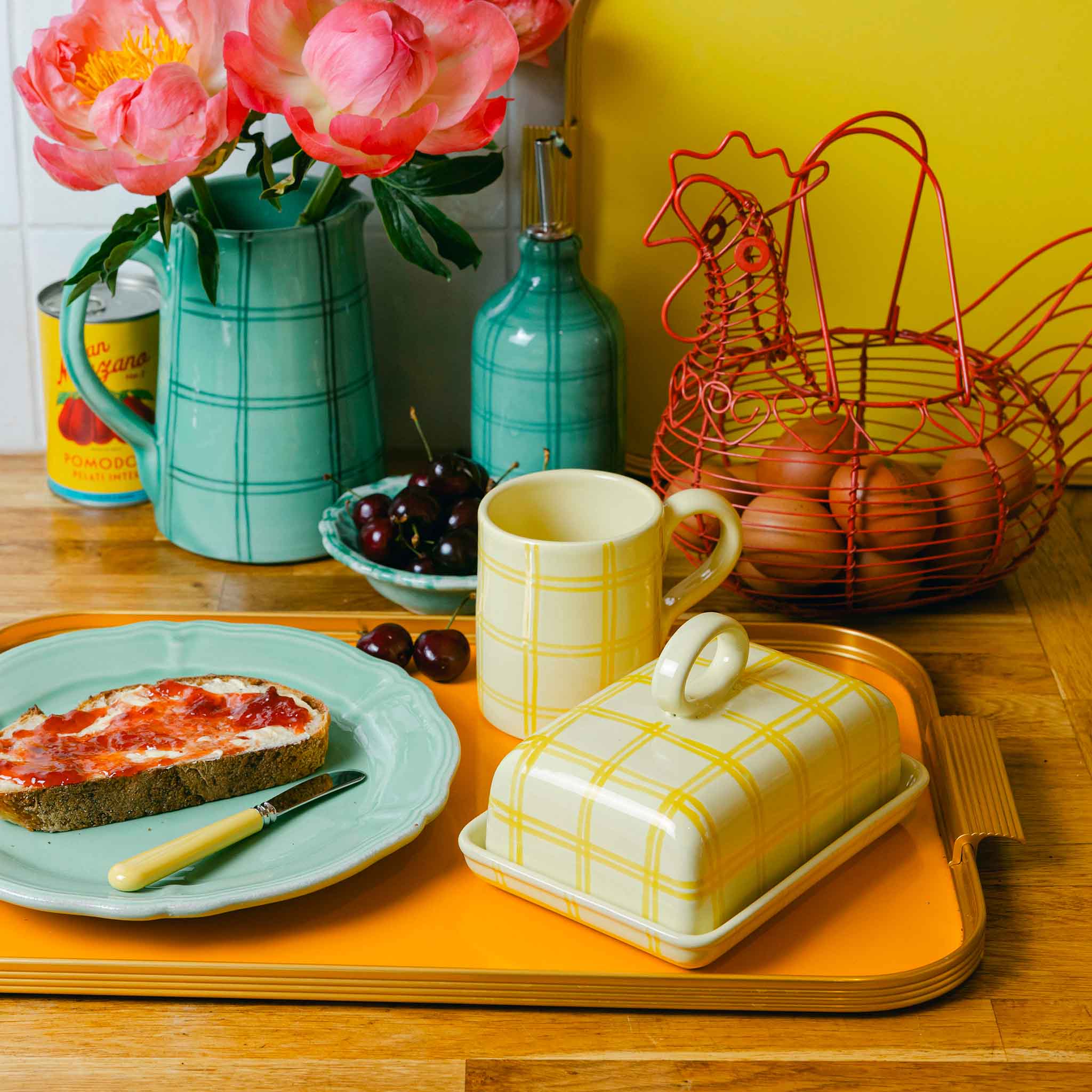 Gingham Butter Dish - Image 7