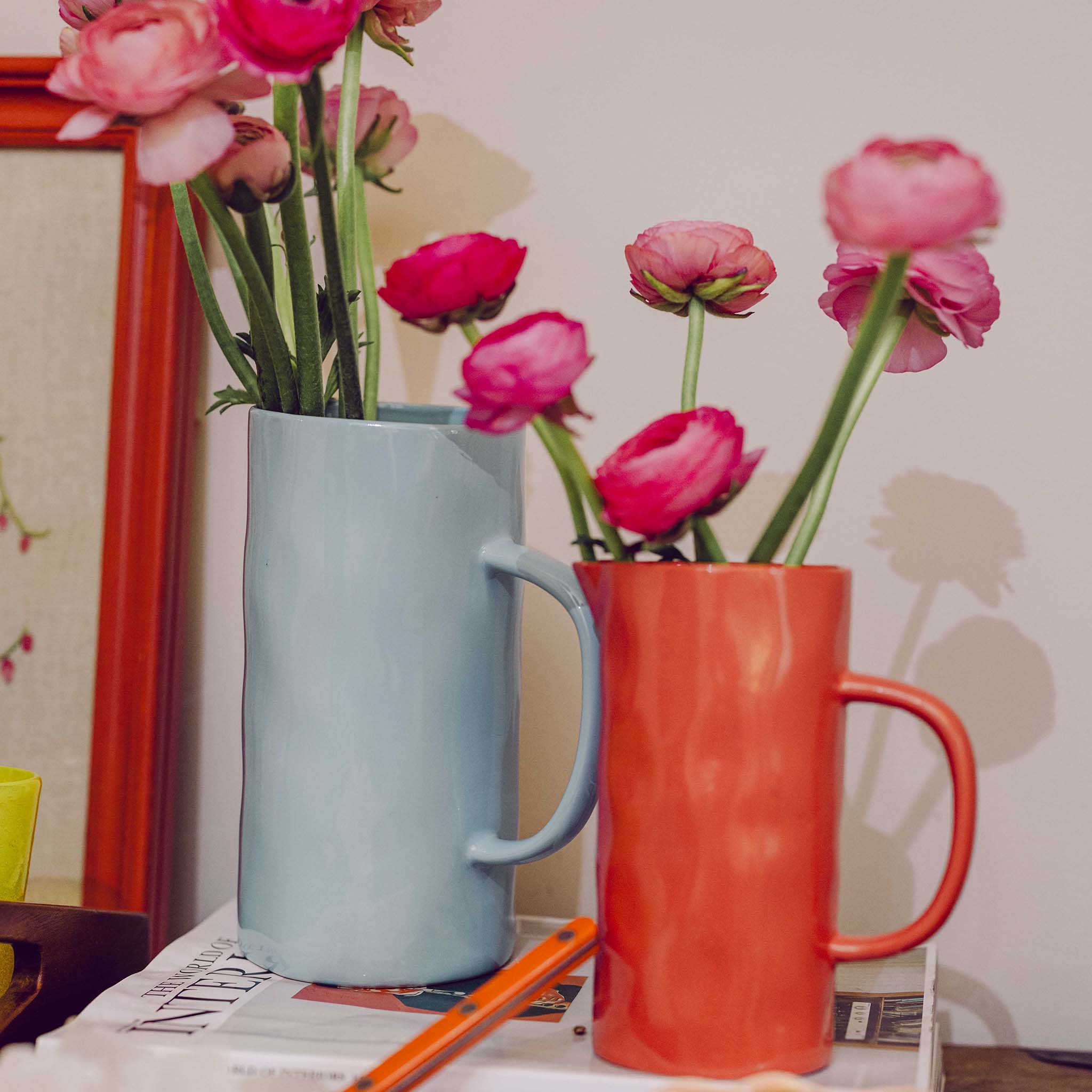 Hand Painted Stoneware Jug Quail’s Egg - Image 16