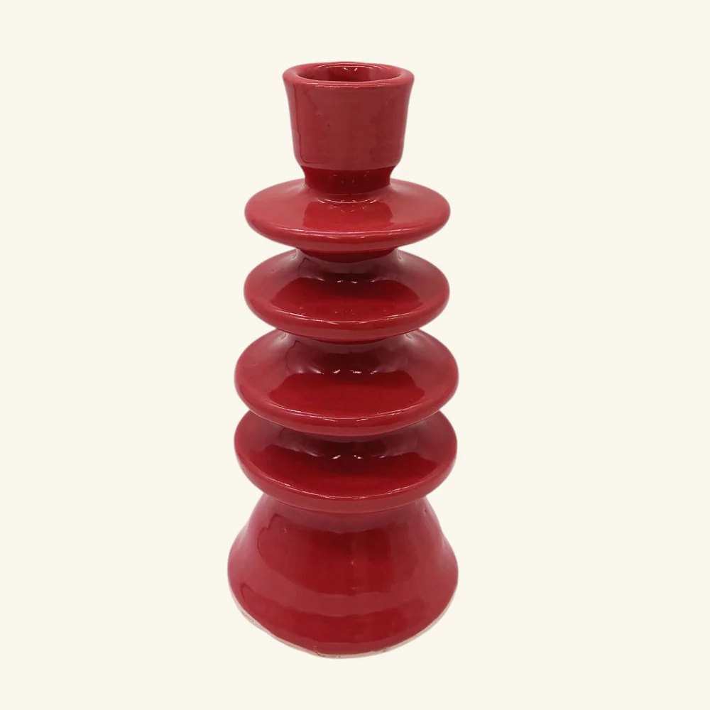 Large Ceramic Candlestick - Image 3