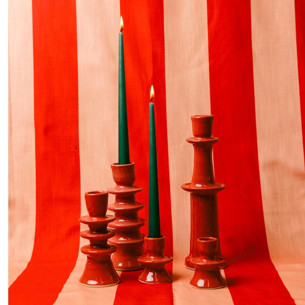 Large Ceramic Candlestick - Image 4