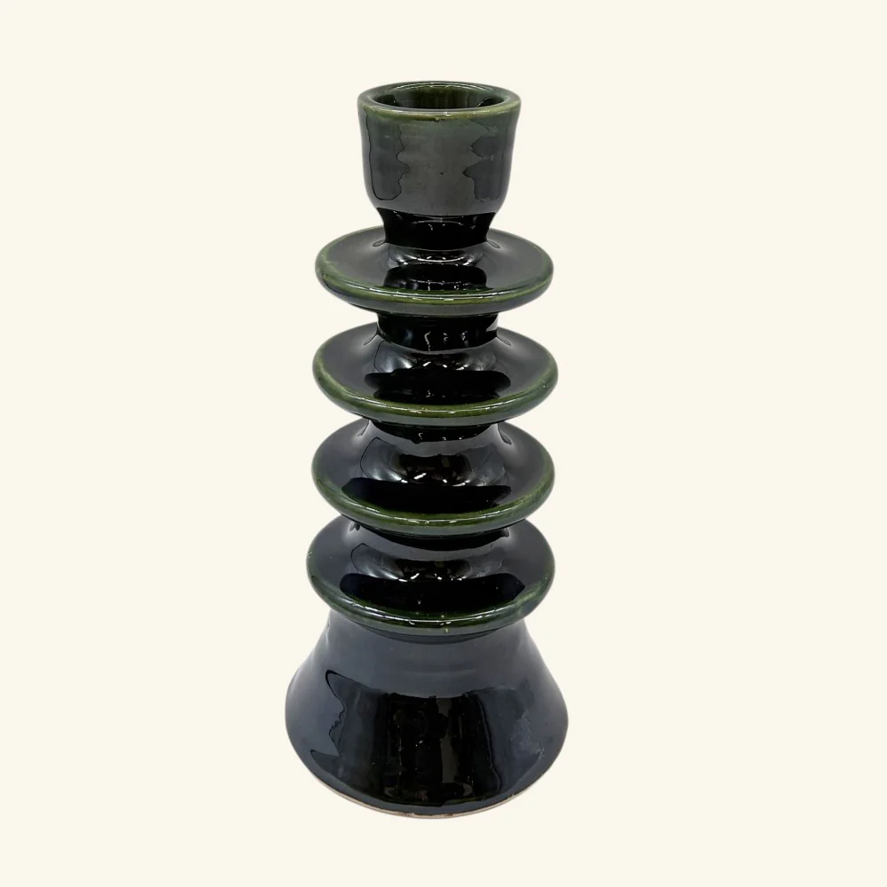Large Ceramic Candlestick - Image 7