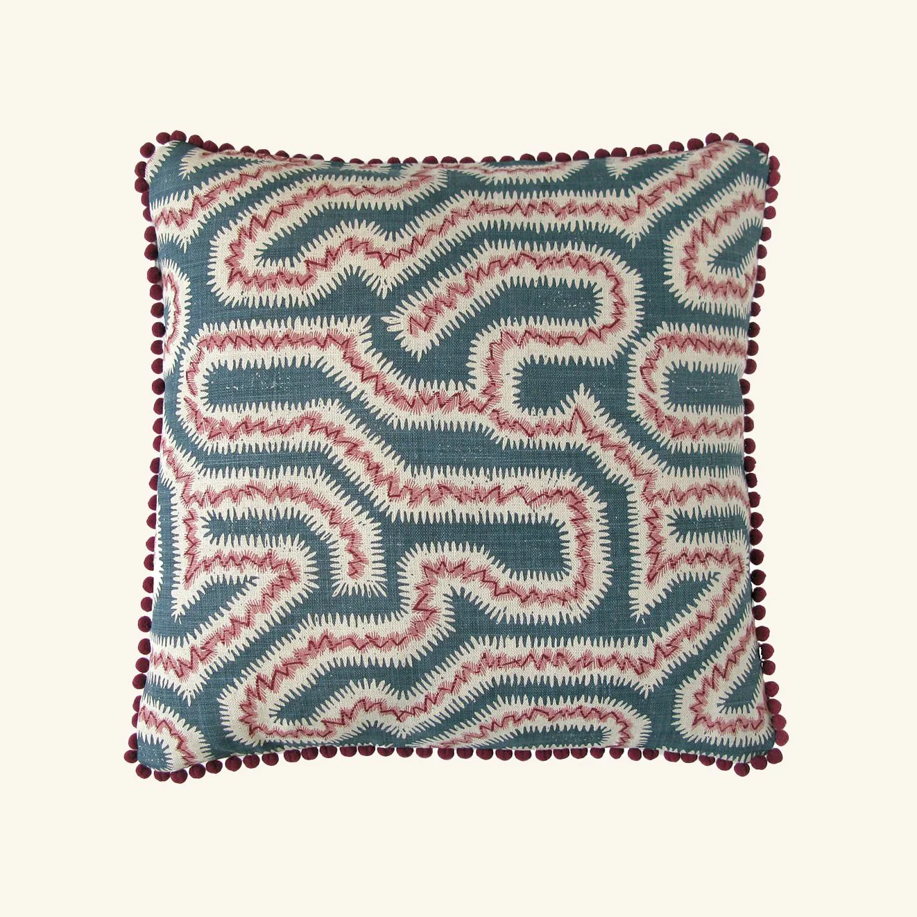 Moorish Maze Linen Cushion - Image 3