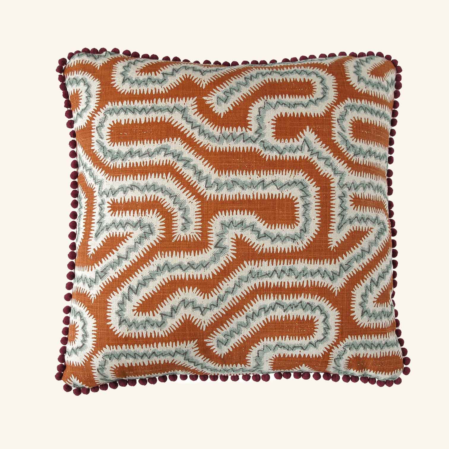 Moorish Maze Linen Cushion - Image 6