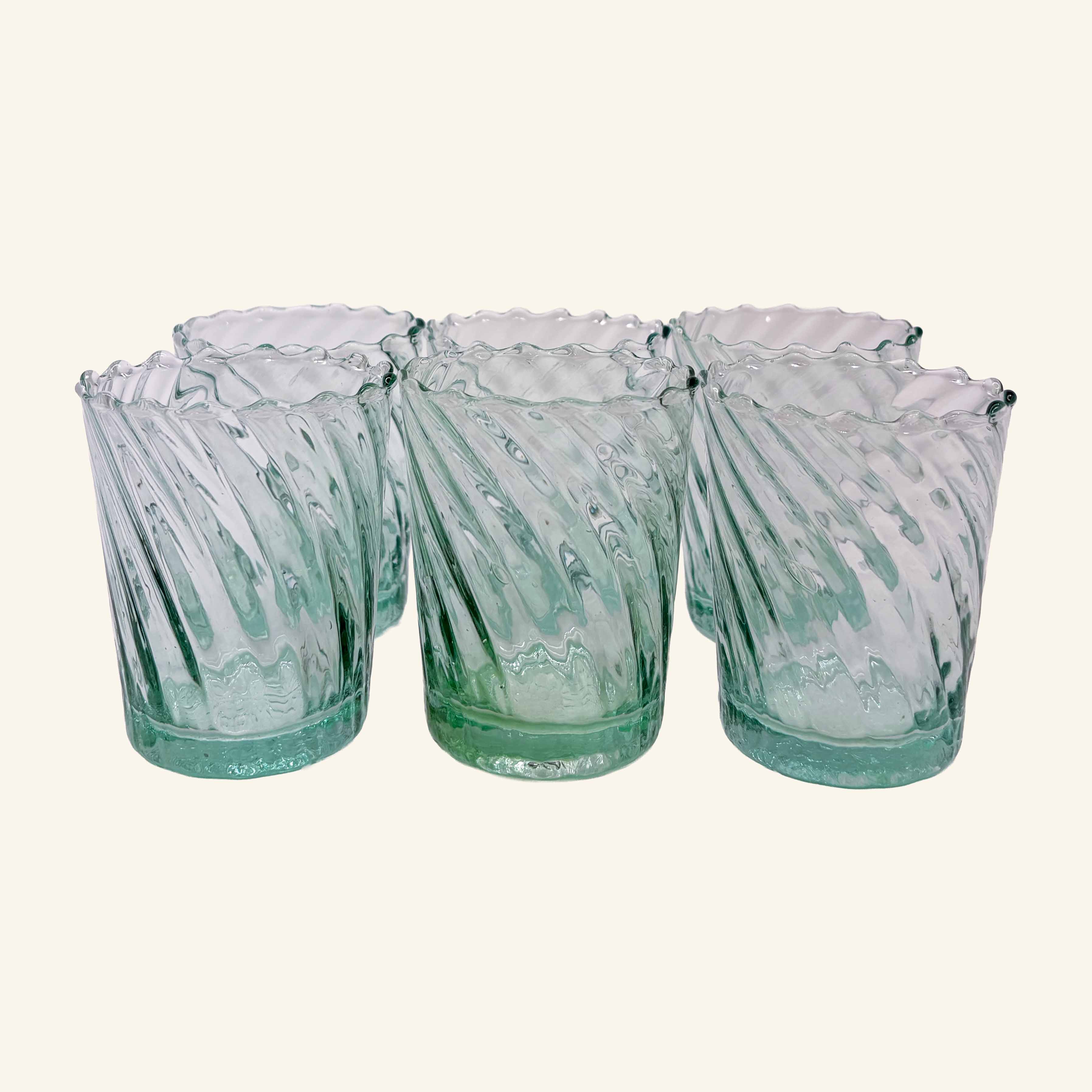 Set of 6 Moroccan Fluted Glasses - Image 3