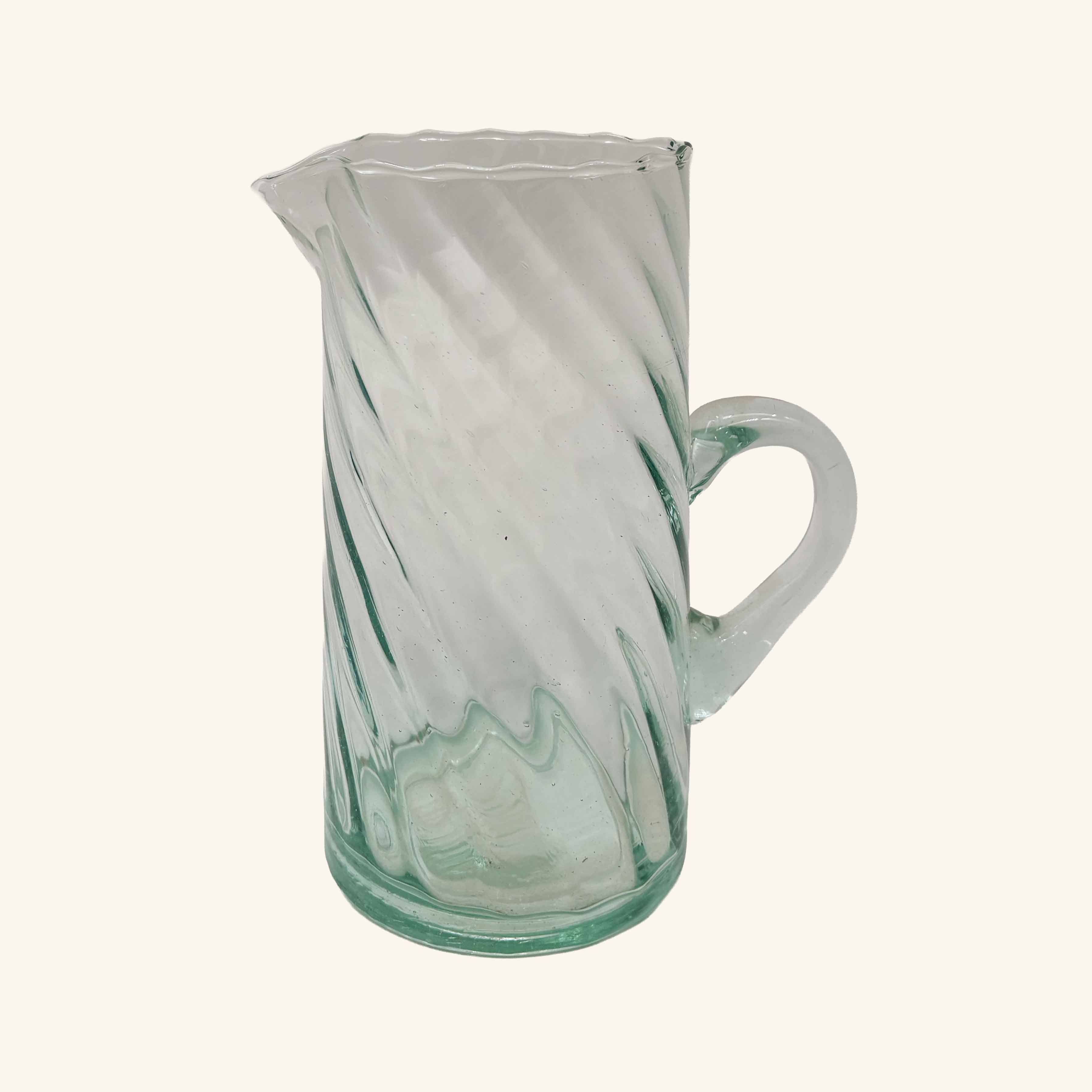 Moroccan Fluted Glass Pitcher - Image 3