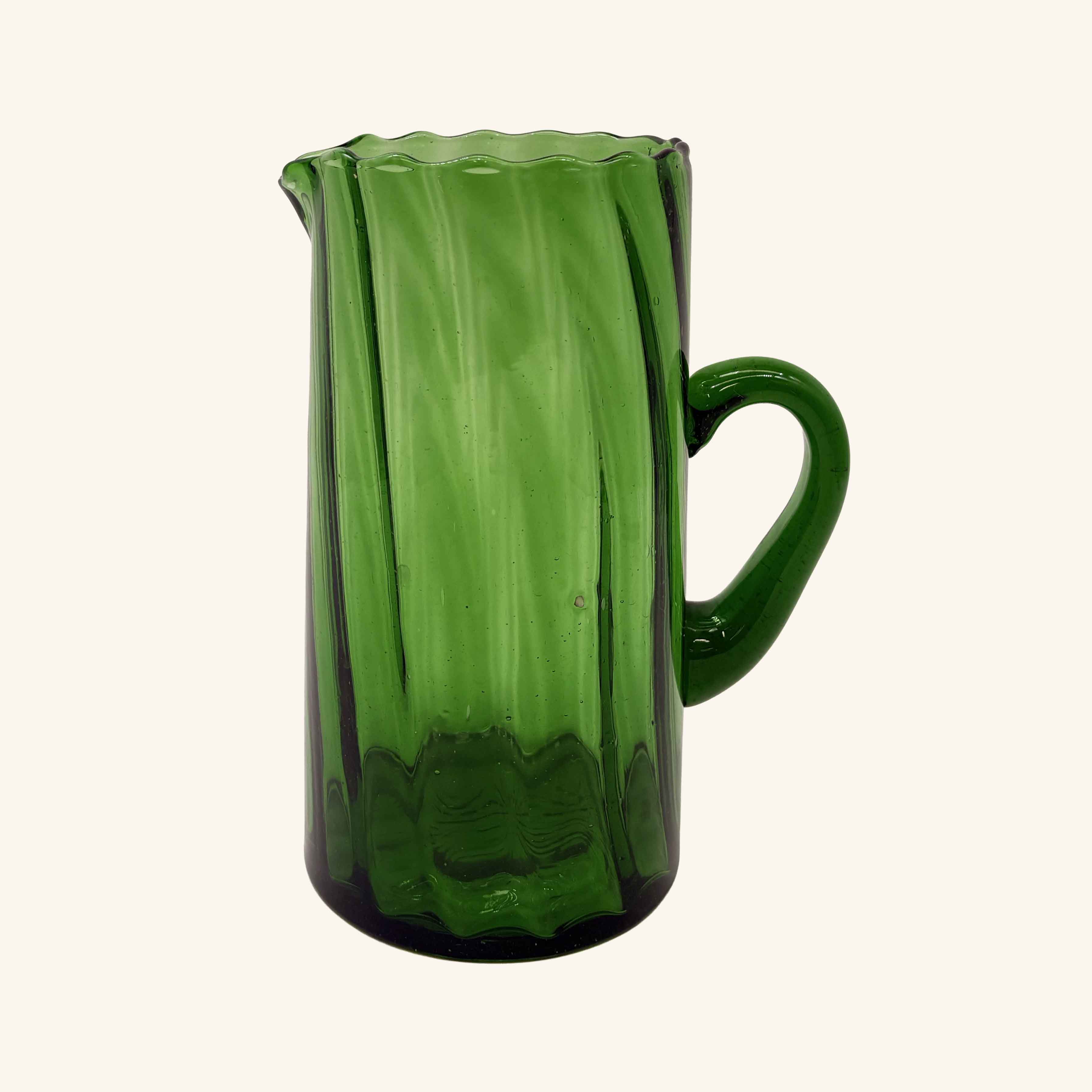 Moroccan Fluted Glass Pitcher - Image 5